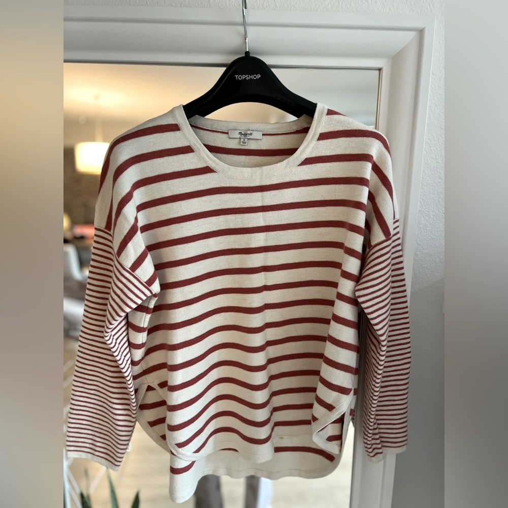 madewell striped wool jumper size s